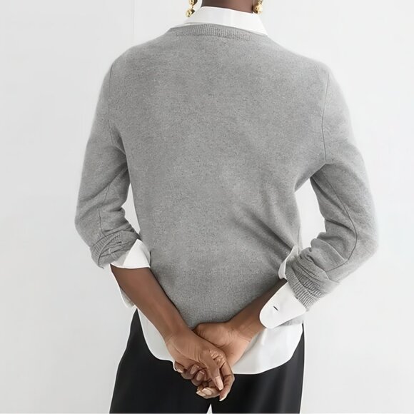 J.Crew Cashmere classic-fit crewneck sweater Size L Gray - Picture 6 of 6